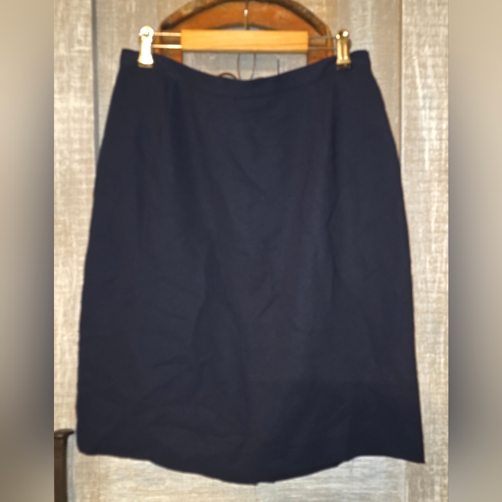 Casual Corner Dark Blue Pencil Skirt